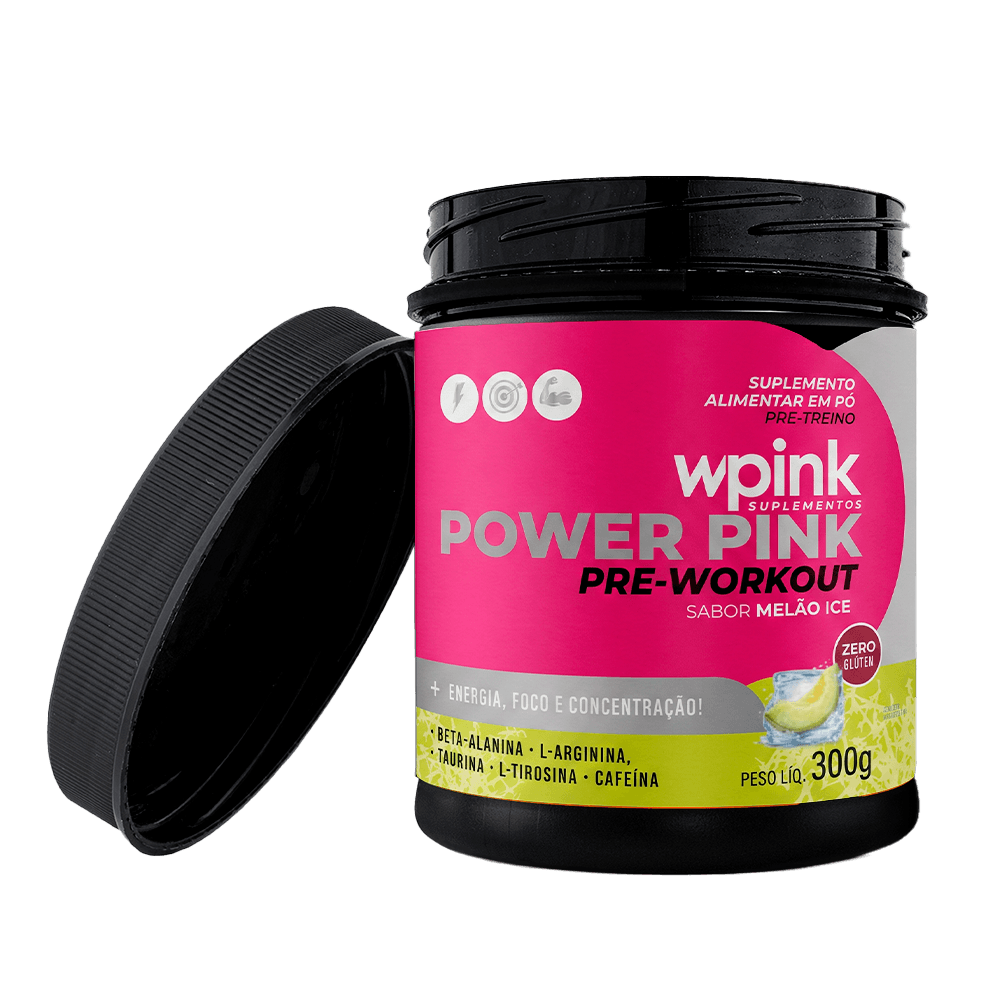 super power pink de melão ice - pré-treino - 300g - wp